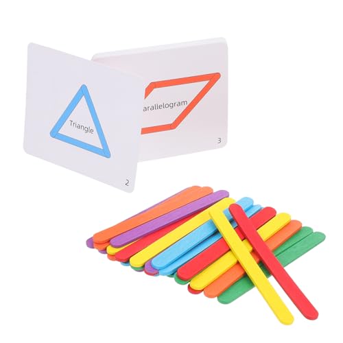 FRCOLOR Montessori Holzstäbe Bunte Logikspielzeug für Kleinkinder Jahre Pädagogisches Denkspiel zur Kognitiver Fähigkeiten und Kreatives Lernen von FRCOLOR
