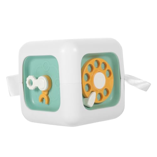 FRCOLOR Montessori Lernspielzeug Busy Cube Grüner Seitiger Sensorikwürfel für Kleinkinder zur Motorischer Fähigkeiten und Taktiler Übungen Sicher Tragbar Pädagogisch Nützlich von FRCOLOR