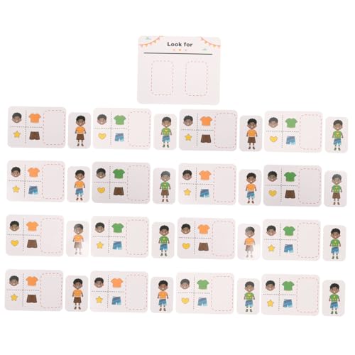 FRCOLOR Montessori Lernspielzeug für Interaktive Karten für Kognitive Entwicklung Beobachtungsfähigkeiten und Kreative Problemlösung Fördert und Kritisches von FRCOLOR