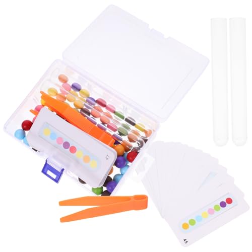 FRCOLOR Montessori Lernspielzeug für Kleinkinder Ab Jahren Feinmotorisches Entwicklungsset mit Farbigen Perlen Hand Auge Koordination Fördernd aus Sicherem Holz und Kunststoffmaterial von FRCOLOR