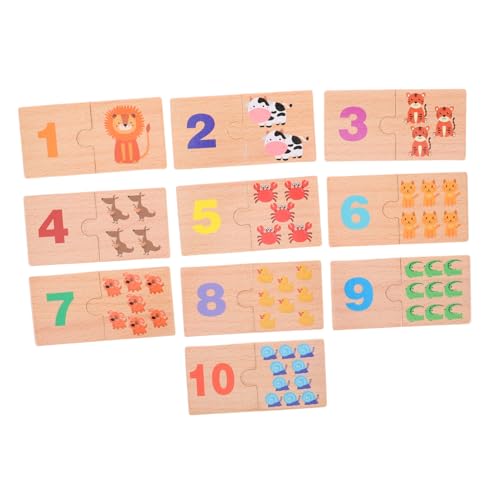 FRCOLOR Montessori Zahlenlernspiel für Kleinkinder Zahlenpuzzle Frühe Mathematische Bildung Zahlen Erkennen Zählen Lernen Pädagogisches Vorschulspielzeug für Jahre von FRCOLOR