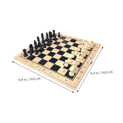 FRCOLOR Multifunktionales Faltbares Schachspiel aus Spielbrett Sicheres Westliches Schachspiel für Stabiles Design für Drinnen und Draußen Geeignet für Junge Mädchen von FRCOLOR
