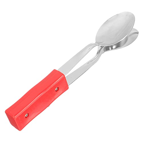 FRCOLOR Musikalischer Percussion Löffel aus Metall mit Kunststoffgriff Kleines Kindermusikinstrument für Frühe Musikerziehung Lustiges Musikspielzeug für Musikförderung von FRCOLOR
