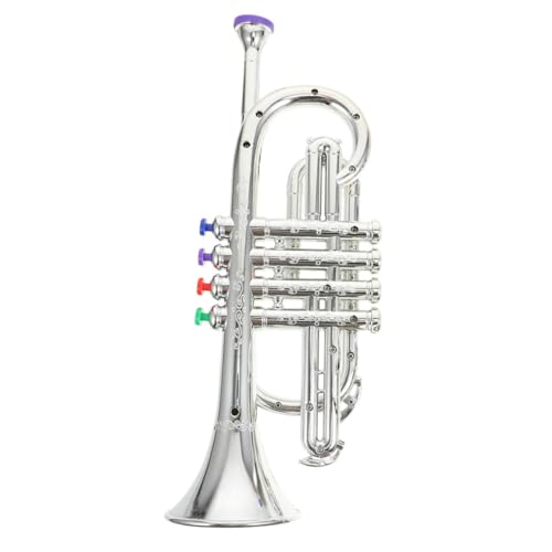 FRCOLOR Musikinstrument Trompete mit Bunten Tasten Pädagogisches Lernspielzeug zur Fingerfertigkeit Modell Silber Geburtstags FRCOLOR Musikinstrument Trompete mit Bunten Tasten Pädagogisches Lernspielzeug zur Fingerfertigkeit Modell Silber Geburtstags von FRCOLOR