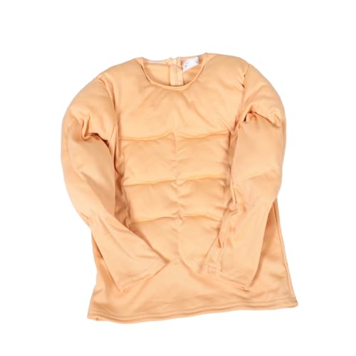 FRCOLOR Muskulöser Mann Handelte Kostüm Falscher Muskel Falsches Muskelkostüm Falsche Brust Muskelkostüm Für Herren Muskel-body-anzug Für Männer Muskel-cosplay-anzug Beige Polyester von FRCOLOR