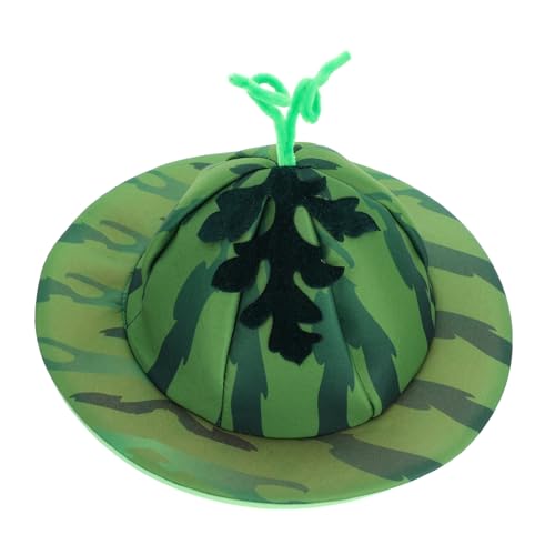 FRCOLOR Neuartige Wassermelonen-kopfbedeckung: Obsthut, Süße Kostümkappe Mit Essensmotiv, Cosplay-accessoire, Party-kopfschmuck Für Rollenspiele, Maskeraden Und Saisonale Partys von FRCOLOR
