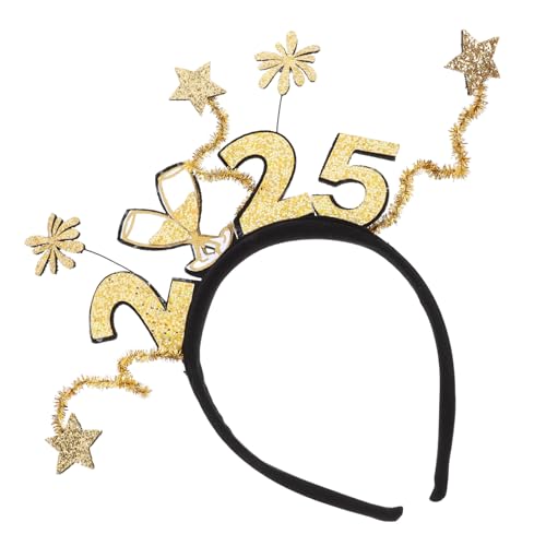 FRCOLOR Neujahrs Haarreif mit Zahlen Festlicher Kopfschmuck für Silvesterpartys Wiederverwendbares Accessoire für Erwachsene Kreative Foto Requisite für Neujahr und Karneval von FRCOLOR