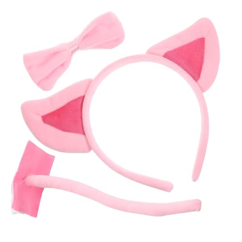FRCOLOR Niedliches Schweineohren Cosplay Set aus Weichem Material Stirnband Fliege und Filzschwanz für Kostüm und Halloween Partys Karneval Cosplay Zubehör FRCOLOR Niedliches Schweineohren Cosplay Set aus Weichem Material Stirnband Fliege und Filzschwanz für Kostüm und Halloween Partys Karneval Cosplay Zubehör von FRCOLOR