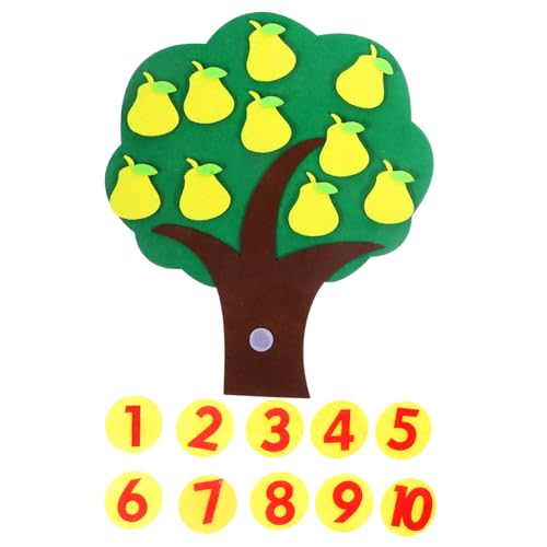 FRCOLOR Non Woven Obstzählspielzeug Digitales Zahlenlernspiel für Stabiles Montessori Lernspiel Interaktives Früchte Matching für Vorschulkinder von FRCOLOR