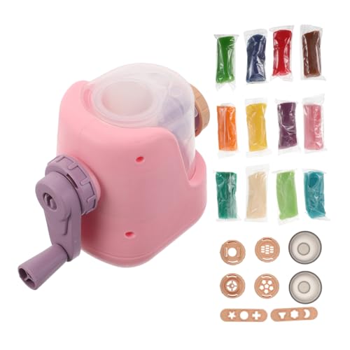 FRCOLOR Nudelmaschine Spielset aus Weichem Material Manuelle Teigpresse für DIY Modelliermasse Kreatives Küchenspielzeug für Jungen und Mädchen Fördert Fantasie und Motorische Fähigkeiten von FRCOLOR