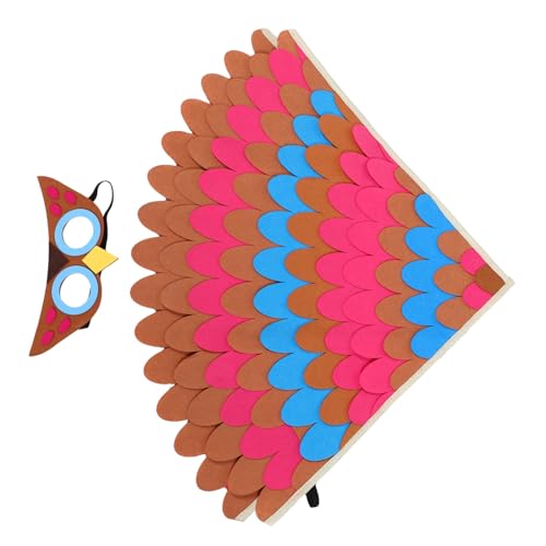 FRCOLOR Owl Geflügeltem Umhang Geflügeltes Kostüm Vogelflügel Kostüm Halloween-cosplay-requisiten Tiere Cosplay Kostüm Vogel-cosplay-flügel Tiere Stirnband Kostüm Flügel Chemiefaserfilz von FRCOLOR