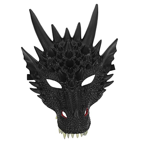 FRCOLOR PU Schaum Drachenmaske Cosplay Maske mit Elastischem Band Bequeme Tier Maskerade für Halloween Karneval Fasching und Party Kostüm Zubehör von FRCOLOR