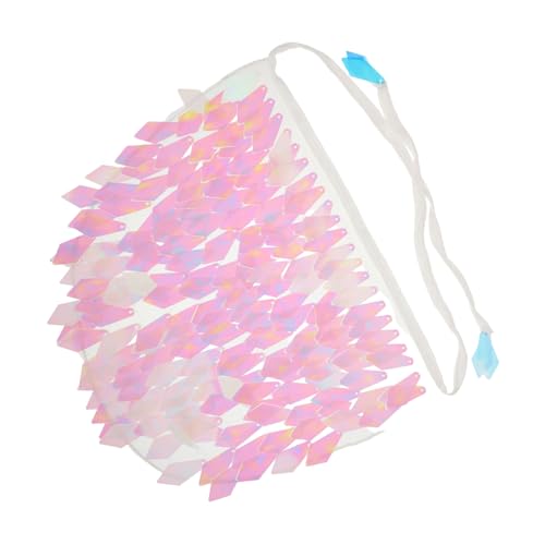 FRCOLOR Paillettenschleier für den Bauchtanz Halloween Bauchtanz-Outfit bunt Zubehör Bauchtanz Outfit Bauchtanz Accessoire Bandana-Halskette Bauchtänzerin Kostüme für Damen Plastik Weiß von FRCOLOR