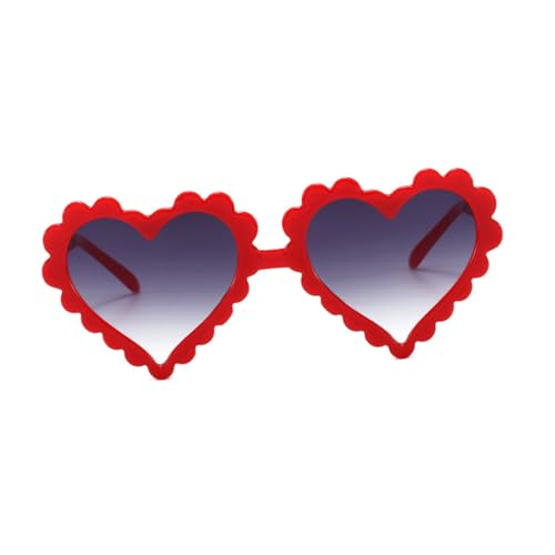 FRCOLOR Party kindersonnenbrille Langlebige für den Urlaub lustige Partybrille UV Herz Trendy kind rot von FRCOLOR