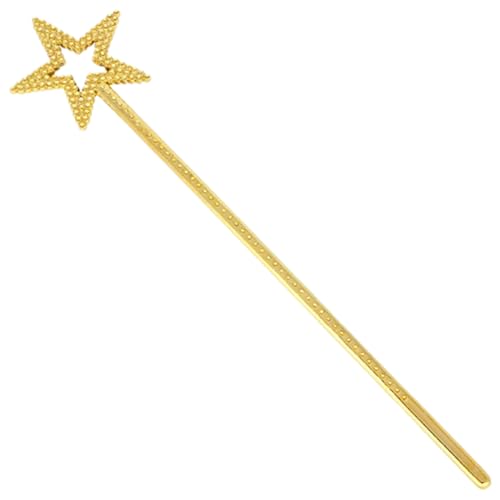 FRCOLOR Pentagramm-Zauberstab Mädchen Kostüm funkeln Feenflügel Kleinkind Fairy Wand Party zubehör Sterne Fee Sticks Engel Stern Zauberstab Feenstab Plastik Golden von FRCOLOR