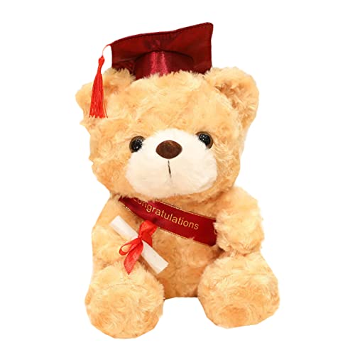 FRCOLOR Plüsch Bär für Absolventen Niedliches Kuscheltier mit Abschluss Hut Perfektes zur Graduation oder Einschulung Weiches und Sicheres Stofftier für Dekoration FRCOLOR Plüsch Bär für Absolventen Niedliches Kuscheltier mit Abschluss Hut Perfektes zur Graduation oder Einschulung Weiches und Sicheres Stofftier für Dekoration von FRCOLOR