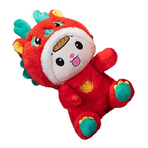 FRCOLOR Plüsch Drache Figur Kuscheltier Design Weiches Stofftier Sofa Schlafzimmer Deko Chinesisches Neujahr Maskottchen Glücksbringer von FRCOLOR