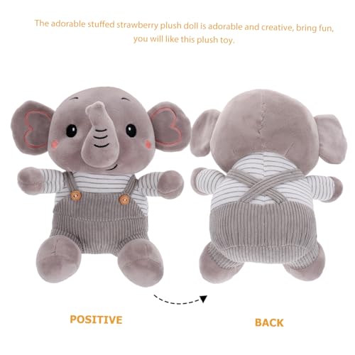 FRCOLOR Plüsch Elefant Kuscheltier mit Trägern Weiches zur Beruhigung Hautfreundlich und Hautsympathisch Niedlich für Neugeborene und Kleinkinder Kreatives Design von FRCOLOR