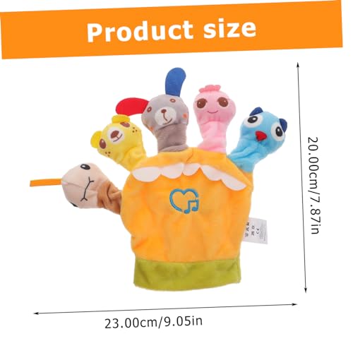 FRCOLOR Plüsch Fingerpuppe mit Musik Weiches Fingerspielzeug für Interaktives Lernspielzeug zur Frühförderung Kreative Tierfigur für Eltern Junge Mädchen Spiel Geeignet für Jungen und von FRCOLOR