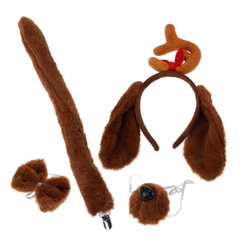 FRCOLOR Plüsch Hundeohren Stirnband mit und Fliege Kuscheliges Tier Kostüm Zubehör für Karneval Halloween Cosplay Party Niedliches Accessoire für Erwachsene FRCOLOR Plüsch Hundeohren Stirnband mit und Fliege Kuscheliges Tier Kostüm Zubehör für Karneval Halloween Cosplay Party Niedliches Accessoire für Erwachsene von FRCOLOR
