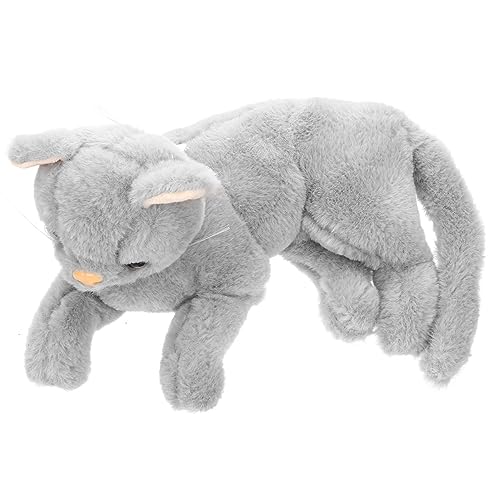 FRCOLOR Plüsch Katze Dekorationsfigur Realistisches Graues Katzenplüschtier für Wohnzimmer Schlafzimmer Süßes Kuscheltier Ornament für Zuhause und Auto FRCOLOR Plüsch Katze Dekorationsfigur Realistisches Graues Katzenplüschtier für Wohnzimmer Schlafzimmer Süßes Kuscheltier Ornament für Zuhause und Auto von FRCOLOR