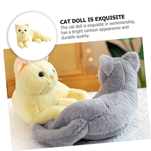 FRCOLOR Plüsch Katze Puppe Cartoon Design Weiches Stofftier Kuscheltier für Wohnkultur Gelb Niedliche Dekoration für Zuhause und Büro FRCOLOR Plüsch Katze Puppe Cartoon Design Weiches Stofftier Kuscheltier für Wohnkultur Gelb Niedliche Dekoration für Zuhause und Büro von FRCOLOR