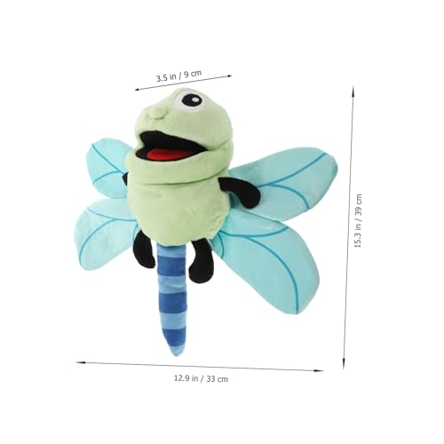 FRCOLOR Plüsch Libelle Handpuppe Weiches Stofftier Kuscheltier Handspielzeug für Interaktives Rollenspiel Fördert Kreativität und Kommunikation aus Plüsch mit Baumwollfüllung von FRCOLOR