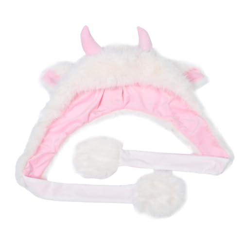 FRCOLOR Plüsch Ox Horn Mütze mit Integriertem Schal Kuschelig Warm Niedliches Hörner Design Bequemer Ohrenschutz Party Kostüm Mütze für Teens und Halloween Winddicht und für Kalte Tage FRCOLOR Plüsch Ox Horn Mütze mit Integriertem Schal Kuschelig Warm Niedliches Hörner Design Bequemer Ohrenschutz Party Kostüm Mütze für Teens und Halloween Winddicht und für Kalte Tage von FRCOLOR