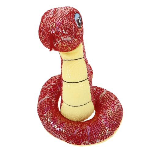 FRCOLOR Plüsch Schlange Kuscheltier Rote Simulation Schlange Modell Prank Stofftier Halloween Party Deko Lustiges Tierfigur von FRCOLOR