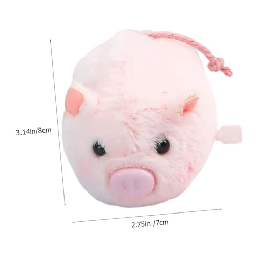 FRCOLOR Plüsch Schwein Wind Up mit Mechanischem Weiches Kuscheltier für Lustiger Lauf und Sprungspaß Handliches Hochwertiges Plüschstofftier von FRCOLOR