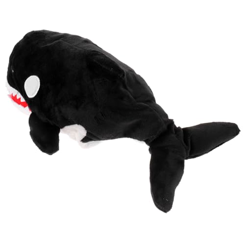 FRCOLOR Plüsch handpuppe Meerestier Beweglicher Mund Kuscheliges Wal Orca Kleinkinder Pädagogisches Fingerpuppenspielzeug zur Frühkindlichen und Erzählung von FRCOLOR