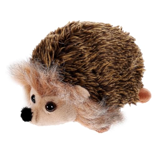 FRCOLOR Plüschtier Igel Kuscheltier Weiches Tragbares Kleintier Plüschspielzeug für Junge Mädchen Dekoratives Kompaktes Stofftier Braun für Familie und Freunde von FRCOLOR