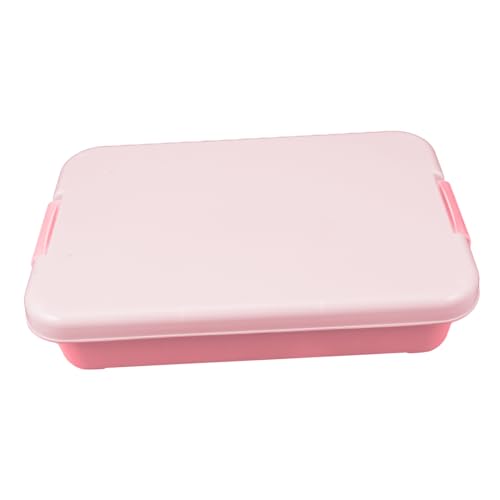 FRCOLOR Portable Kunststoff Sandkasten Box mit Deckel Robuste Bruchfeste Sandspielzeug Aufbewahrung Großer Stauraum für Outdoor Sandspielzeug Praktische Kleine Tragbare Sandwanne von FRCOLOR