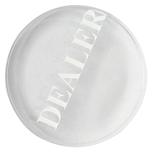 FRCOLOR Professioneller Poker Dealer Button aus Kristall Eleganter Spiel Dealer für Spiele und Formelle Spiele von FRCOLOR
