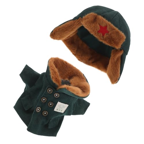 FRCOLOR Puppen Armeeuniform Winteroutfit mit Warmem Mantel und Mütze für Kleine Kuscheltiere Weiche Polyester Kleidung für Kreatives Rollenspiel und Pädagogisches Lernen FRCOLOR Puppen Armeeuniform Winteroutfit mit Warmem Mantel und Mütze für Kleine Kuscheltiere Weiche Polyester Kleidung für Kreatives Rollenspiel und Pädagogisches Lernen von FRCOLOR