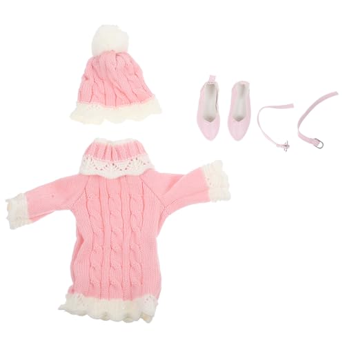 FRCOLOR Puppen Winteroutfit Set Mädchen Strickpullover Kleid mit Mütze und Schuhen Weiche Puppenkleidung für Warmes Herbst Winter Bekleidungsset für Große Puppen FRCOLOR Puppen Winteroutfit Set Mädchen Strickpullover Kleid mit Mütze und Schuhen Weiche Puppenkleidung für Warmes Herbst Winter Bekleidungsset für Große Puppen von FRCOLOR