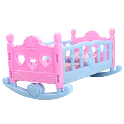 FRCOLOR Puppenbett Mini Puppenwiege aus Robustem Realistische Form für Rollenspiele und Puppenpflege Geschenkidee Geburtstag Weihnachten Mädchen FRCOLOR Puppenbett Mini Puppenwiege aus Robustem Realistische Form für Rollenspiele und Puppenpflege Geschenkidee Geburtstag Weihnachten Mädchen von FRCOLOR
