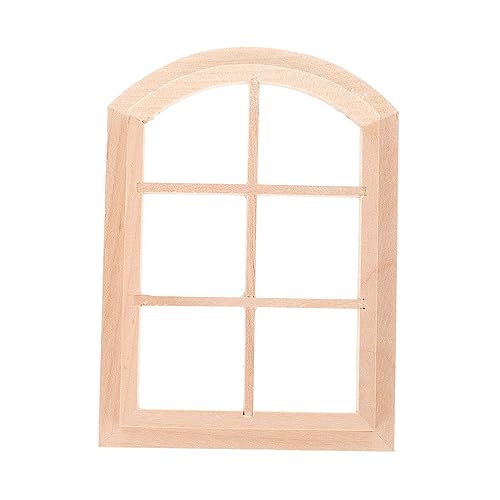 FRCOLOR Puppenhaus Fensterrahmen mit Fächern Realistisches Mini Haus Zubehör DIY Ornament für Puppenhaus Dekoration Glatte Oberfläche Handgefertigtes Puppenmöbel von FRCOLOR