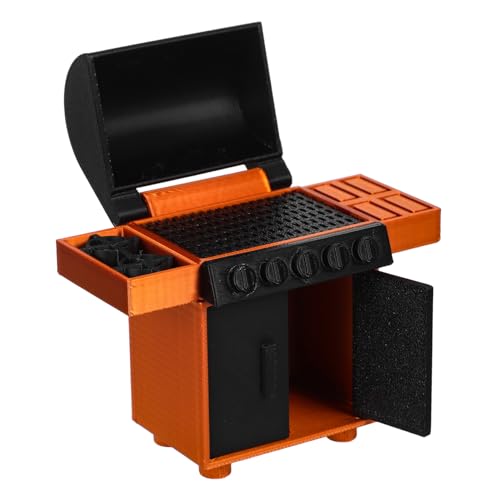 FRCOLOR Puppenhaus Grill Miniatur BBQ Modell Realistisch Gartenmöbel für Puppenhausküche Camping Außendekoration Zubehör von FRCOLOR