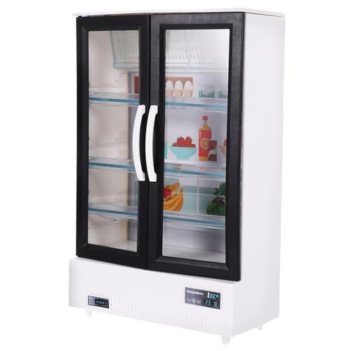 FRCOLOR Puppenhaus Mini Kühlschrank Modellmöbel Weiß Miniatur Kühlschrank für DIY Puppenhaus Dekoration Küchenzubehör Realistisch Kompakt Langlebig von FRCOLOR