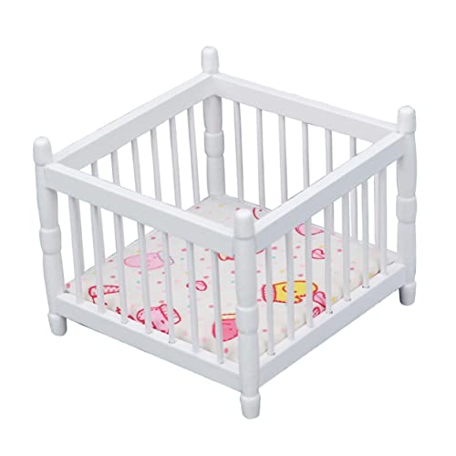 FRCOLOR Puppenhaus Miniaturbett Holz Weiß Puppenmöbel Kinderzimmer Zubehör Leicht Tragbar Fördert Fantasie und Kreativität Geeignet für Puppenhaus Spiel und Dekoration FRCOLOR Puppenhaus Miniaturbett Holz Weiß Puppenmöbel Kinderzimmer Zubehör Leicht Tragbar Fördert Fantasie und Kreativität Geeignet für Puppenhaus Spiel und Dekoration von FRCOLOR