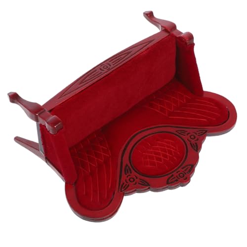 FRCOLOR Puppenhaus Möbel Dekoration Rotes Mini Sofa Niedlich Robust Für Puppenhaus Schlafzimmer Desktop von FRCOLOR