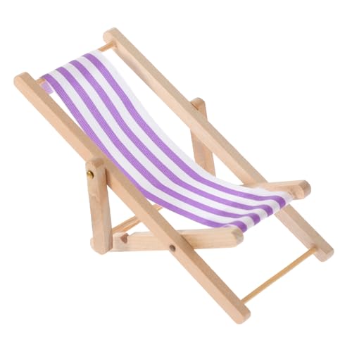 FRCOLOR Puppenhaus Möbel Klappbar Holzmodell Handliche Mini Lounge Chair für Mikro Landschaft Puppenhaus Dekoration und Kreative Bastelprojekte von FRCOLOR