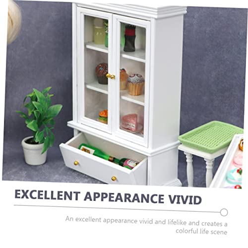 FRCOLOR Puppenhaus Möbel Kleine Dekorative Schubladenkommode Leicht Fein Verarbeitet Realistisch für Miniaturwohnzimmer und Puppenschränke von FRCOLOR
