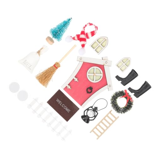 FRCOLOR Puppenhaus Vintage Stil DIY Mini Haus Zubehör Kreative Innenraumdeko für Erwachsene Weihnachtsdekoration Drinnen von FRCOLOR