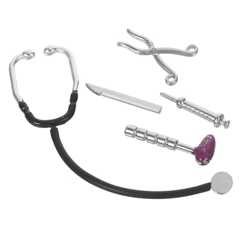 FRCOLOR Puppenhaus Zubehör Miniatur Arztset Teilig für Realistische Arzt Spielzeuge Pädagogisches Mini Doktor Kit für Puppenhaus Langlebig und Detailreich Gestaltet von FRCOLOR