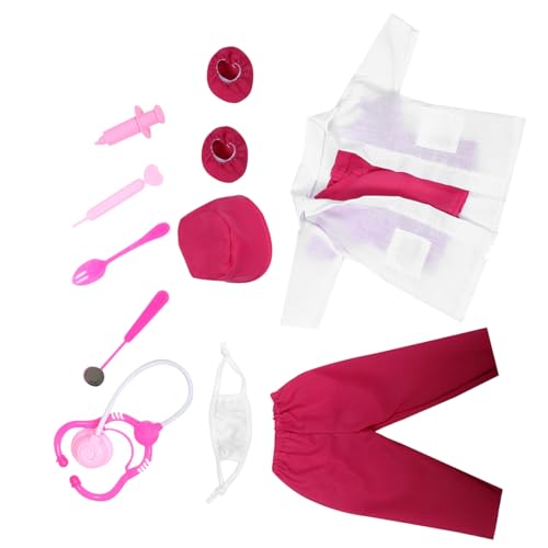 FRCOLOR Puppenkleidung Arzt Kostüm Set mit Zubehör Puppen Arzt Outfit für Rollenspiele Kindgerechte Verkleidung für Kreatives Spiel und Pflegeberufe Puppen Kostüm FRCOLOR Puppenkleidung Arzt Kostüm Set mit Zubehör Puppen Arzt Outfit für Rollenspiele Kindgerechte Verkleidung für Kreatives Spiel und Pflegeberufe Puppen Kostüm von FRCOLOR