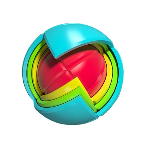 FRCOLOR Puzzle Ball Lernspielzeug Bunter Iq Knobelball Ab Jahre Pädagogisch Fördernd Sicher Glatte Ecken für Jungen Mädchen Kreativität von FRCOLOR