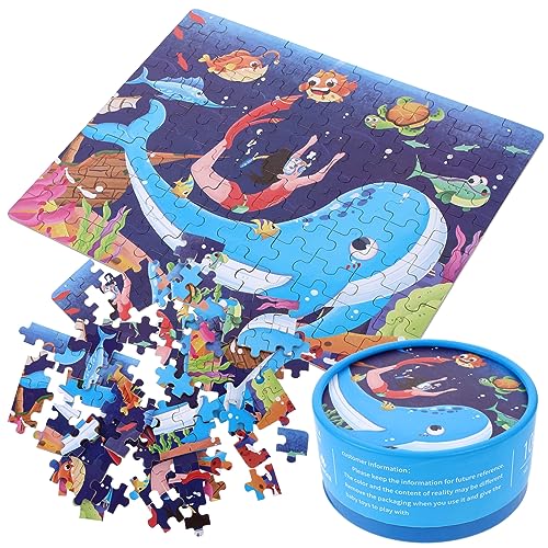 FRCOLOR Puzzle Teile aus Papier Pädagogisches Lernspielzeug für Jahre Meeresthema Fördert Feinmotorik Beobachtung und Denkfähigkeit Sicher mit Glatten Kanten Spielerisch Zusammenarbeit von FRCOLOR