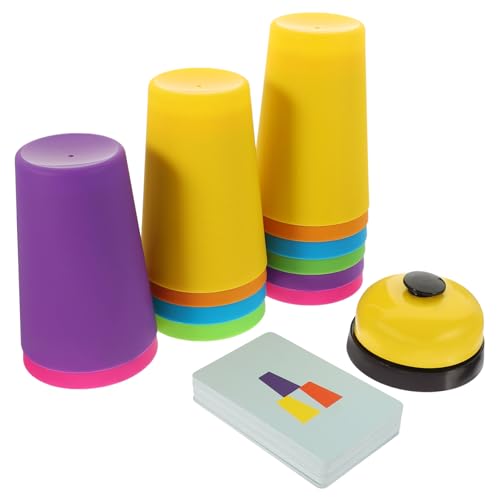 FRCOLOR Reaktionsschnelles Stapelbecher für Leicht und Langlebig Pädagogisches Hand Auge Koordination Buntes Teiliges Trainingsspielzeug für Drinnen und Draußen von FRCOLOR